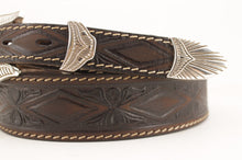 Carica l'immagine nel visualizzatore di Gallery, cintura-cuoio-western-handmade-artigianale-madeinitaly-jeandessel-Cherry Creek