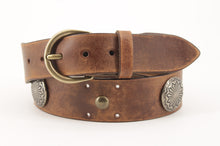 Carica l'immagine nel visualizzatore di Gallery, cintura-belt-handmade-country-western-vintage-conchos-