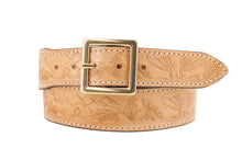 Load image into Gallery viewer, leatherbelt-handmade-cuoio-pelle-western-country-solidbrass-ottone-natural
