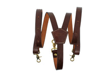 Carica l'immagine nel visualizzatore di Gallery, bretelle-pelle-ottone-suspenders-leather-solidbrass-