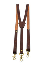 Carica l'immagine nel visualizzatore di Gallery, bretelle-pelle-ottone-suspenders-leather-solidbrass-