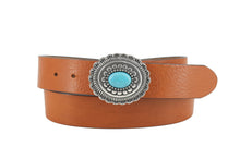 Carica l'immagine nel visualizzatore di Gallery, buckle-fibbia-leatherbelt-westernbelt-countrybelt-