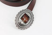 Carica l'immagine nel visualizzatore di Gallery, concho-conchobelt-westernbelt-country-leatherbelt-cinturapelle-
