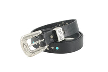 Load image into Gallery viewer, cintura-belt-borchie-studs-turquoise--cuoio-leather-western-handmade-artigianale-jeandessel-