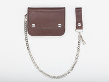 Carica l'immagine nel visualizzatore di Gallery, portafoglio-cuoio-biker-catena-treccia-leather-wallet-