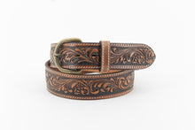Carica l'immagine nel visualizzatore di Gallery, cintura-cuoio-western-artigianale-handmade-leather-belt-handpainted-