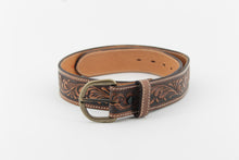 Carica l'immagine nel visualizzatore di Gallery, cintura-cuoio-western-artigianale-handmade-leather-belt-handpainted-