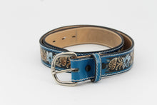 Carica l&#39;immagine nel visualizzatore di Gallery, western-cintura-cuoio-artigianale-jeandessel-vintage-leather-belt-handmade-handpaint-
