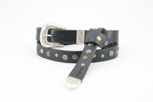 Carica l'immagine nel visualizzatore di Gallery, cintura-cuoio-jeandessel-borchie-western-studded-leather-belt-