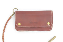 Carica l'immagine nel visualizzatore di Gallery, portafoglio-cuoio-biker-catena-treccia-leather-wallet-