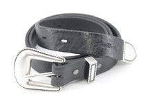 Carica l&#39;immagine nel visualizzatore di Gallery, western-cintura-cuoio-artigianale-jeandessel-vintage-leather-belt-handmade
