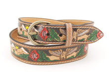 Carica l'immagine nel visualizzatore di Gallery, cintura-belt-leather-cuoio-eagle-western-handpainted