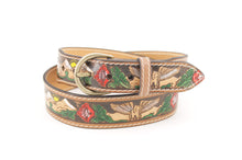 Carica l'immagine nel visualizzatore di Gallery, cintura-belt-leather-cuoio-eagle-western-handpainted