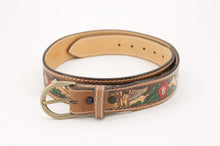 Carica l'immagine nel visualizzatore di Gallery, cintura-belt-leather-cuoio-eagle-western-handpainted