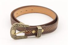 Carica l'immagine nel visualizzatore di Gallery, cintura-cuoio-western-artigianale-handmade-leather-belt-handpainted-basketweave-