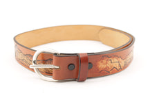 Carica l'immagine nel visualizzatore di Gallery, western-cintura-cuoio-artigianale-jeandessel-vintage-leather-belt-handmade-handpaint-