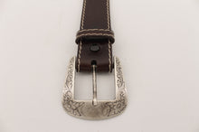 Carica l&#39;immagine nel visualizzatore di Gallery, western-cintura-cuoio-artigianale-jeandessel-vintage-leather-belt-handmade-turquoise-
