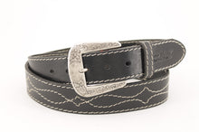 Carica l'immagine nel visualizzatore di Gallery, western-cintura-cuoio-artigianale-jeandessel-vintage-leather-belt-handmade-turquoise-