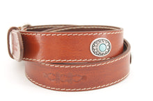 Carica l'immagine nel visualizzatore di Gallery, western-cintura-cuoio-artigianale-jeandessel-vintage-leather-belt-handmade-studs-borchie-