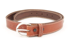 Carica l'immagine nel visualizzatore di Gallery, western-cintura-cuoio-artigianale-jeandessel-vintage-leather-belt-handmade-studs-borchie-turchesi-turquoise-