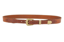 Load image into Gallery viewer, cintura-belt-western-solidbrass-ottone-crocodile-coccodrillo-pelle-