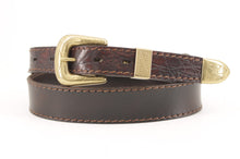 Carica l'immagine nel visualizzatore di Gallery, Cintura western con inserti in vitello stampa coccodrillo