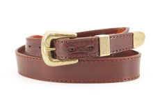 Carica l'immagine nel visualizzatore di Gallery, Cintura western con inserti in vitello stampa coccodrillo