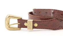 Carica l'immagine nel visualizzatore di Gallery, Cintura western con inserti in vitello stampa coccodrillo