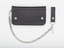 Carica l'immagine nel visualizzatore di Gallery, portafoglio-cuoio-biker-catena-treccia-leather-wallet-
