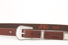 Carica l&#39;immagine nel visualizzatore di Gallery, Cintura in cuoio con fibbia western
