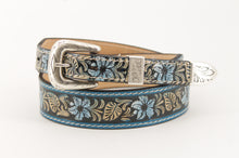 Carica l&#39;immagine nel visualizzatore di Gallery, cintura-cuoio-western-artigianale-handmade-handpaited-leather-belt-jeandessel-
