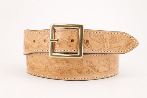 leatherbelt-handmade-cuoio-pelle-western-country-solidbrass-ottone-natural