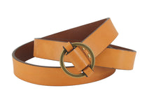 Carica l'immagine nel visualizzatore di Gallery, leatherbelt-ringbelt-cinturapelle-solidbrass-ottone-anello-
