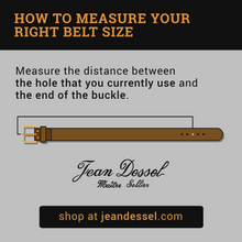 Load image into Gallery viewer, Classic leather belt with brass buckle

