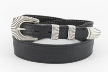 Carica l&#39;immagine nel visualizzatore di Gallery, -leather-belt-cintura-cuoio-western-basketweave

