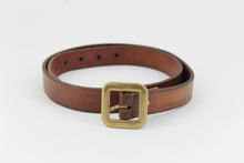 Load image into Gallery viewer, Tuscan leather belt with solid brass buckle.
