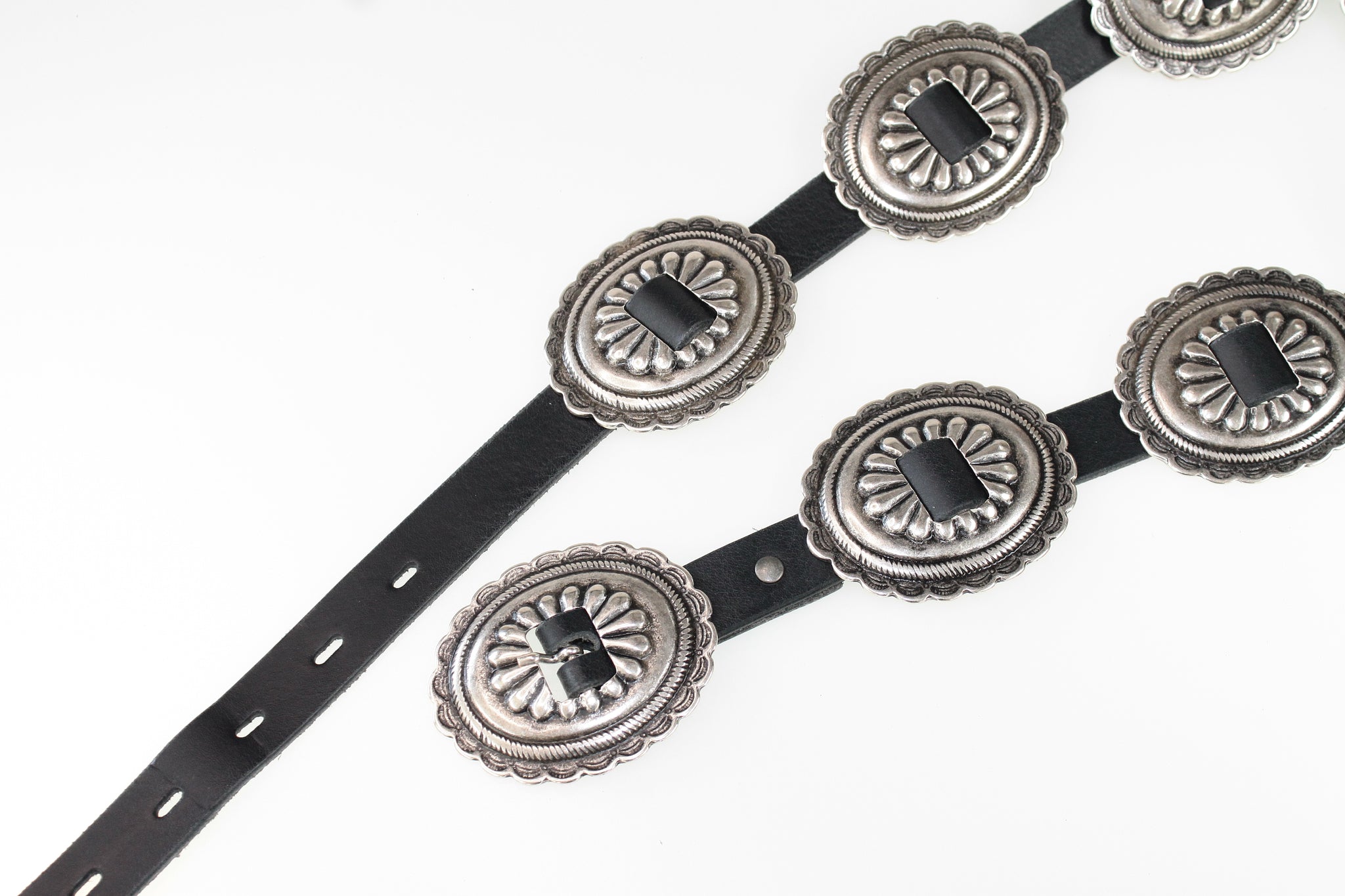 Conchos Belt in Leather Jean Dessel