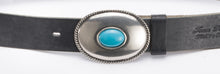 Carica l&#39;immagine nel visualizzatore di Gallery, cintura-cuoio-artigianale-handmade-leather-belt-jeandessel-buckle-turquoise
