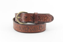 Carica l&#39;immagine nel visualizzatore di Gallery, cintura-cuoio-leather-belt-handmade-madeinitaly-jeandessel-western-Toms River-
