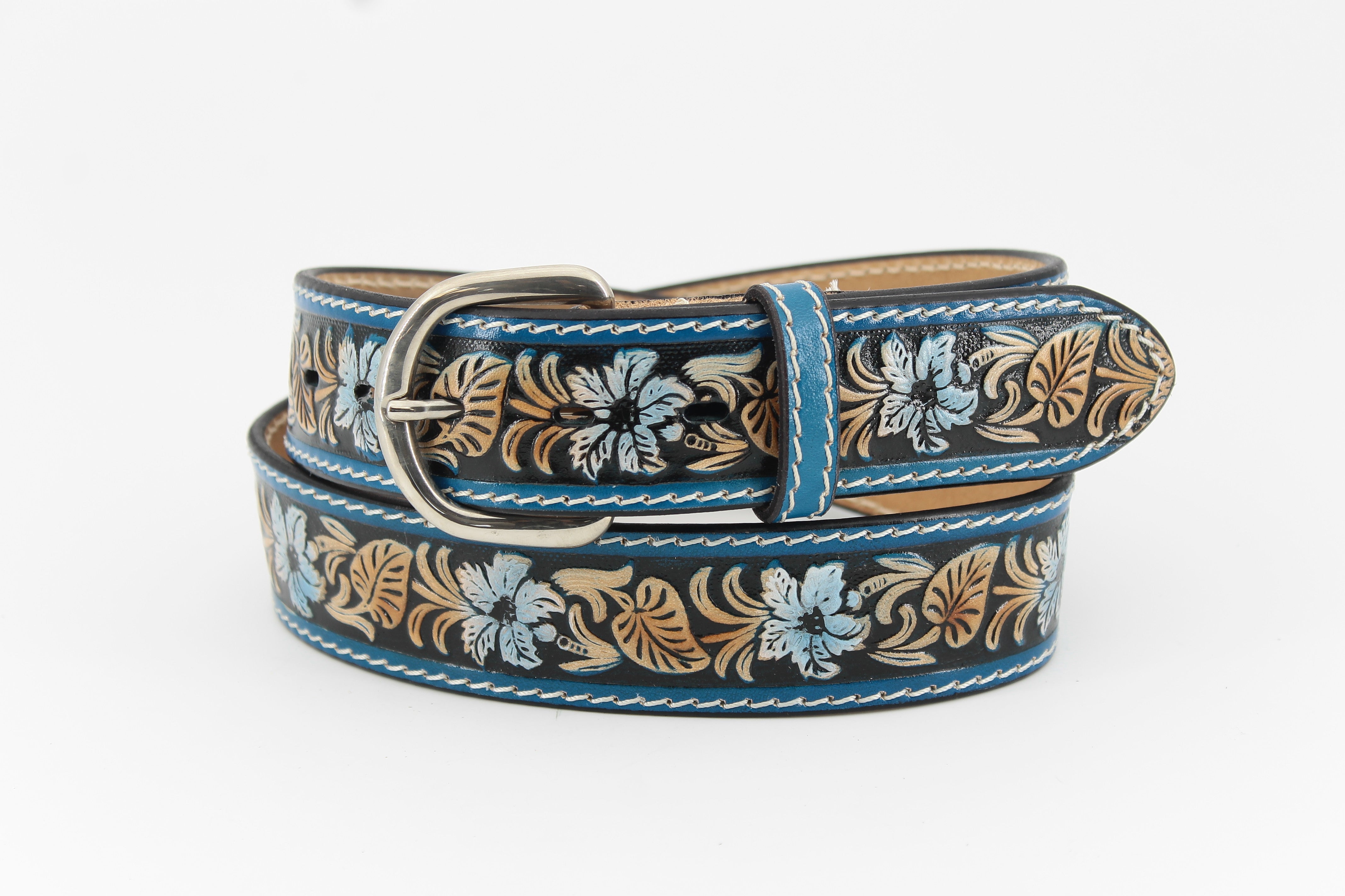 Hand Painted Leather Belt – Jean Dessel
