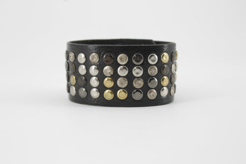 bracciale-cuoio-borchie-artigianale-handmade-leather-bracelet-studs-jeandessel-