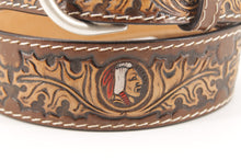Carica l&#39;immagine nel visualizzatore di Gallery, cintura-cuoio-artigianale-western-handmade-leather-belt-
