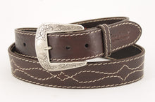 Load image into Gallery viewer, western-cintura-cuoio-artigianale-jeandessel-vintage-leather-belt-handmade-turquoise-
