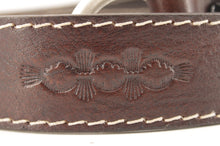 Load image into Gallery viewer, western-cintura-cuoio-artigianale-jeandessel-vintage-leather-belt-handmade-studs-borchie-turchesi-turquoise-
