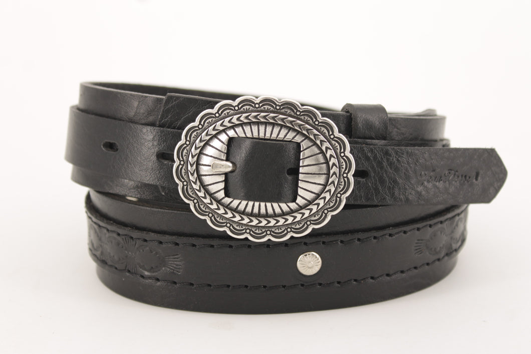 cintura-cuoio-artigianale-western-handmade-leather-belt-studded-borchie-conchos-