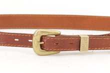 Load image into Gallery viewer, Cintura western con inserti in vitello stampa coccodrillo
